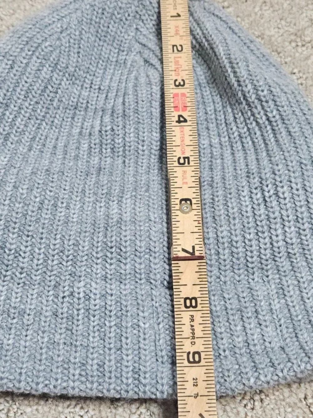 New The North Face Salty Lined Beanie Gray One Size Short Knit Logo Hat Casual